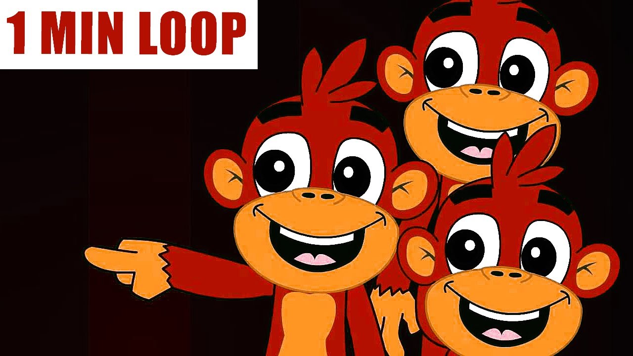 🎶 [2 MIN LOOP] Five Silly Monkeys Remix 🐒 Fun Nursery Rhymes Sound Variations & Happy Beats for Kids
