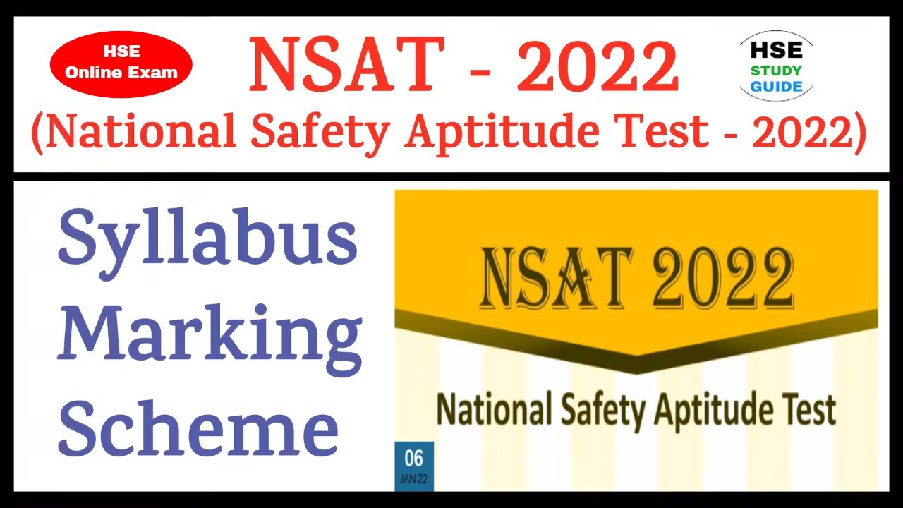 NSAT 2022 Syllabus || National Safety Aptitude Test 2022 || NSAT 2022 || National Safety Council