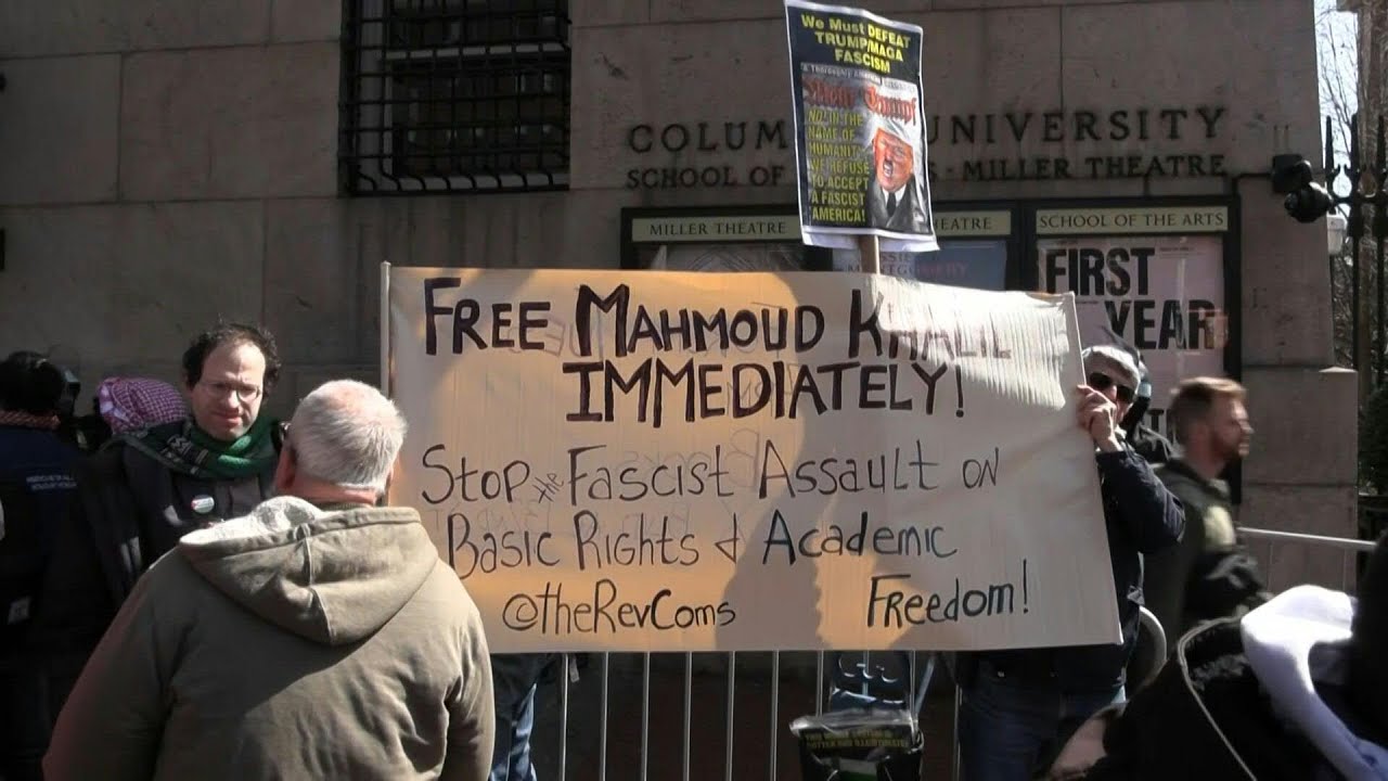 Rally held in New York outside Columbia University in support of Mahmoud Khalil | AFP