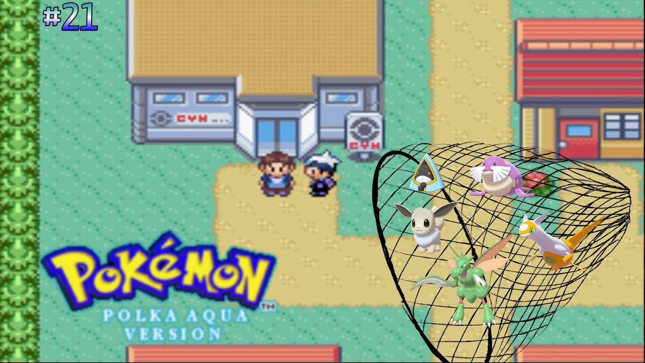 Pokémon POLKA AQUA 'Randomizer Nuzlocke' (no commentary) I #21 -  Shiny HUNTER PROF. PALM