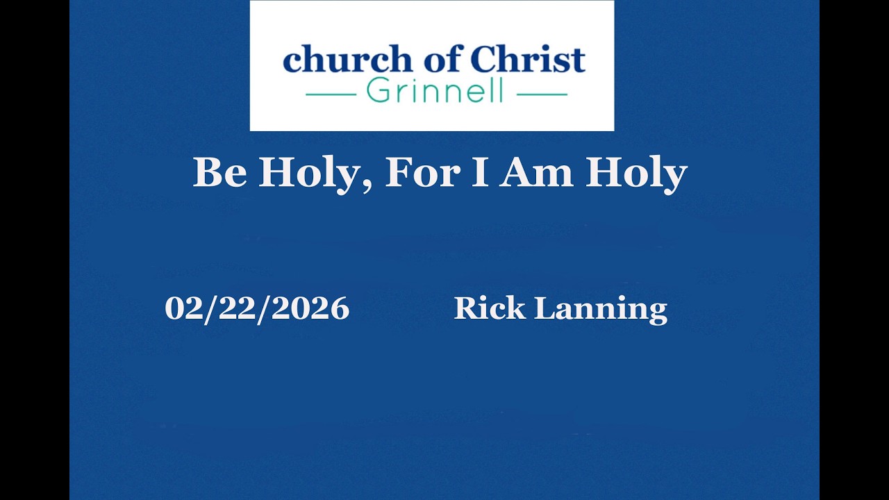 Be Holy For I Am Holy