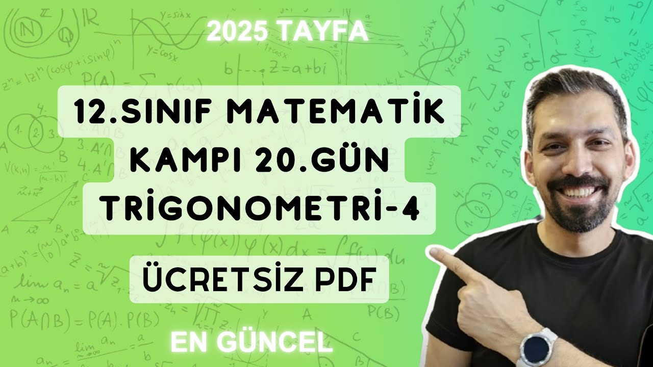 12 .sınıf matematik Trigonometri konu anlatımı | 20.GÜN | Yarım Açı ( İKİ KAT ) FORMÜLLERİ