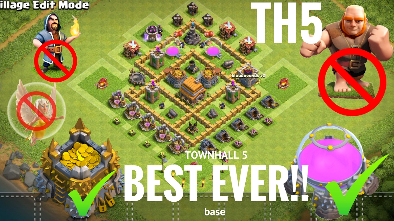 Townhall 5 (TH5) base(Best Ever!!) with replay ||⁠ UNBEATABLE⁠⁠⁠