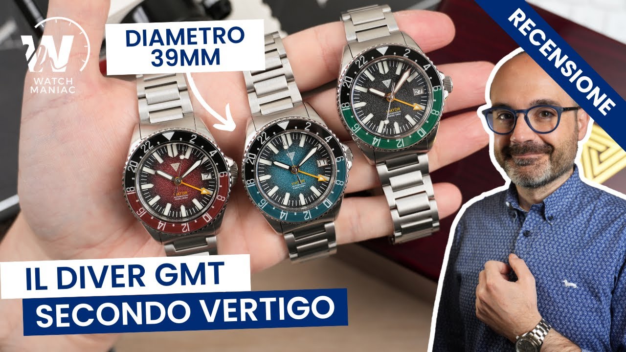 Vertigo Viator, un diver 300m con funzione GMT a meno di 300€