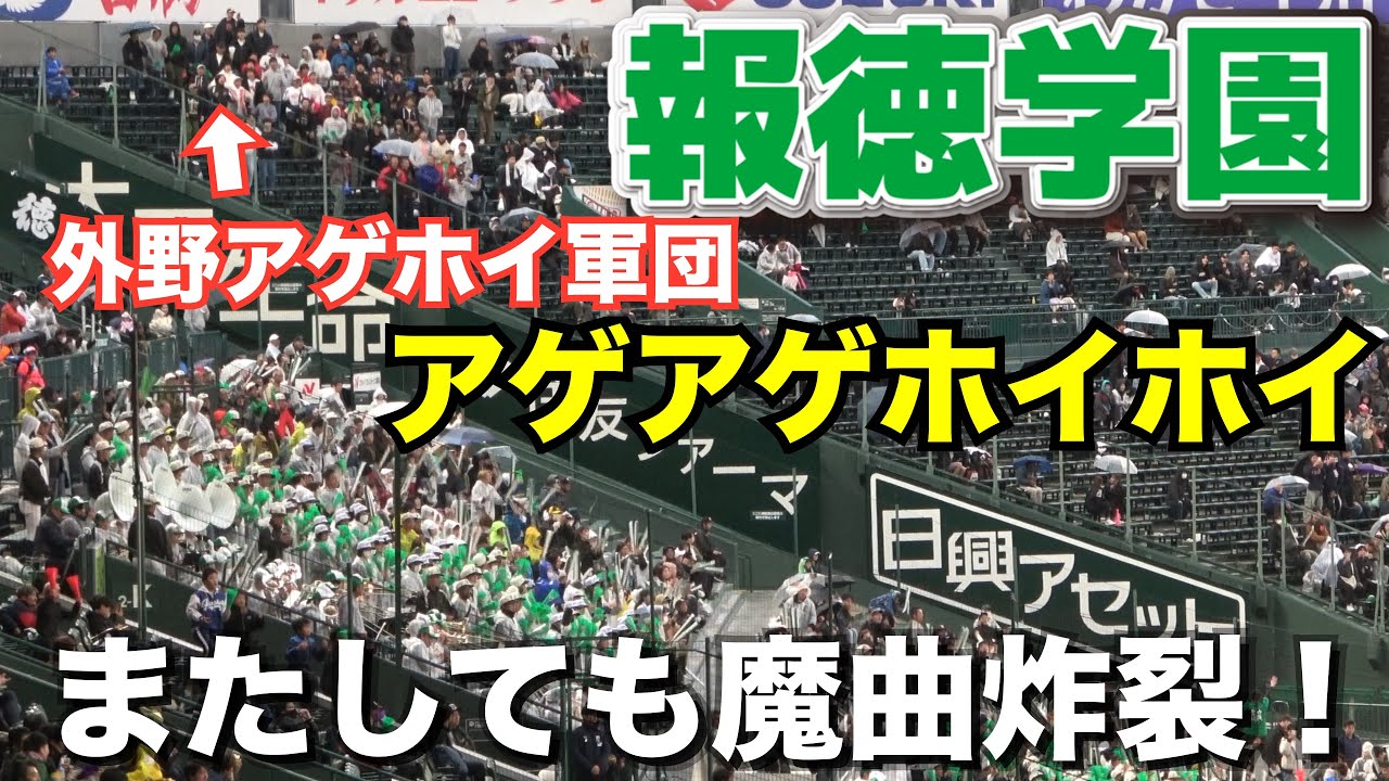 【センバツ高校野球】報徳学園の魔曲が大阪桐蔭を圧倒！！アゲアゲホイホイが流れると何かがおきる！外野アゲホイ軍団本日も参戦！！ブラバン応援　高校野球応援　2024.3.28