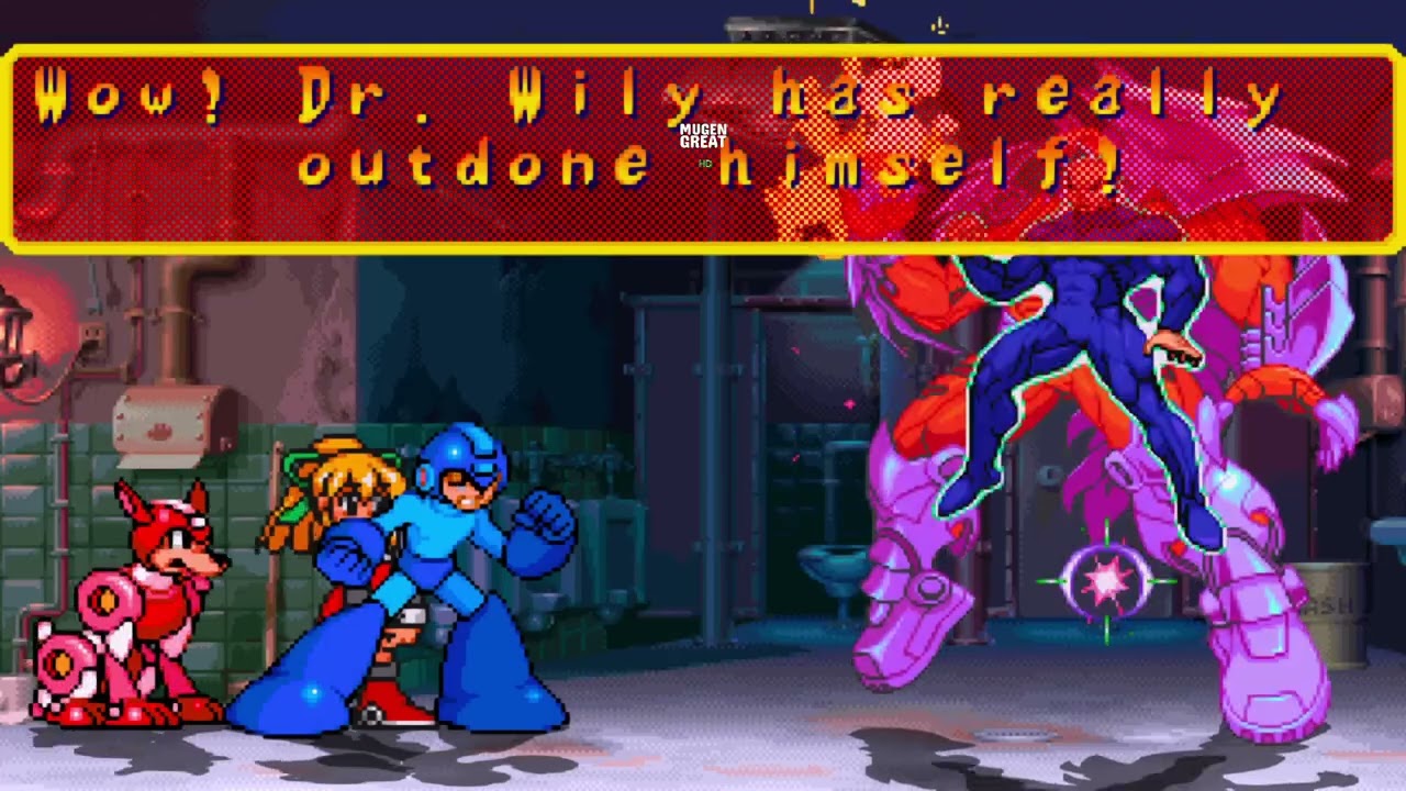 [Mugen GAME] HD-HDR  Mega Man & Roll Vs Dr Willy & Onslaught