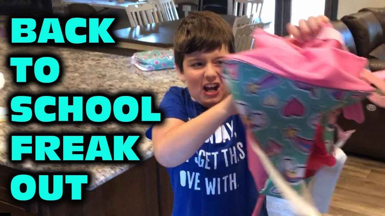 Kid Temper Tantrum Cuts Up His New Backpack Cus He Didn't Want To Go Back To School [Original]