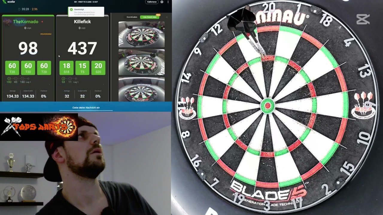 17 Darter _11 Scolia online Turnier #dart #scoliadarts #180 #darts #training