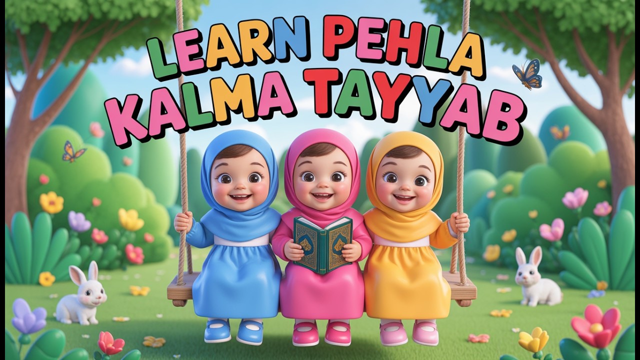 Learn Pehla Kalma Tayyab | Kids Islamic Nasheed | Preschool Quran Learning Fun Video
