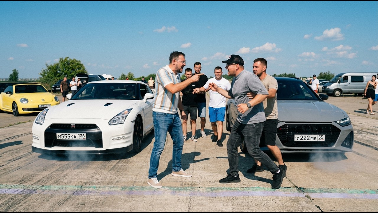 ГОНКА НА ЖЕЛАНИЕ!   GT-R ГОША ТУРБОТЕХ против AUDI RS6 SEVEN FORCE