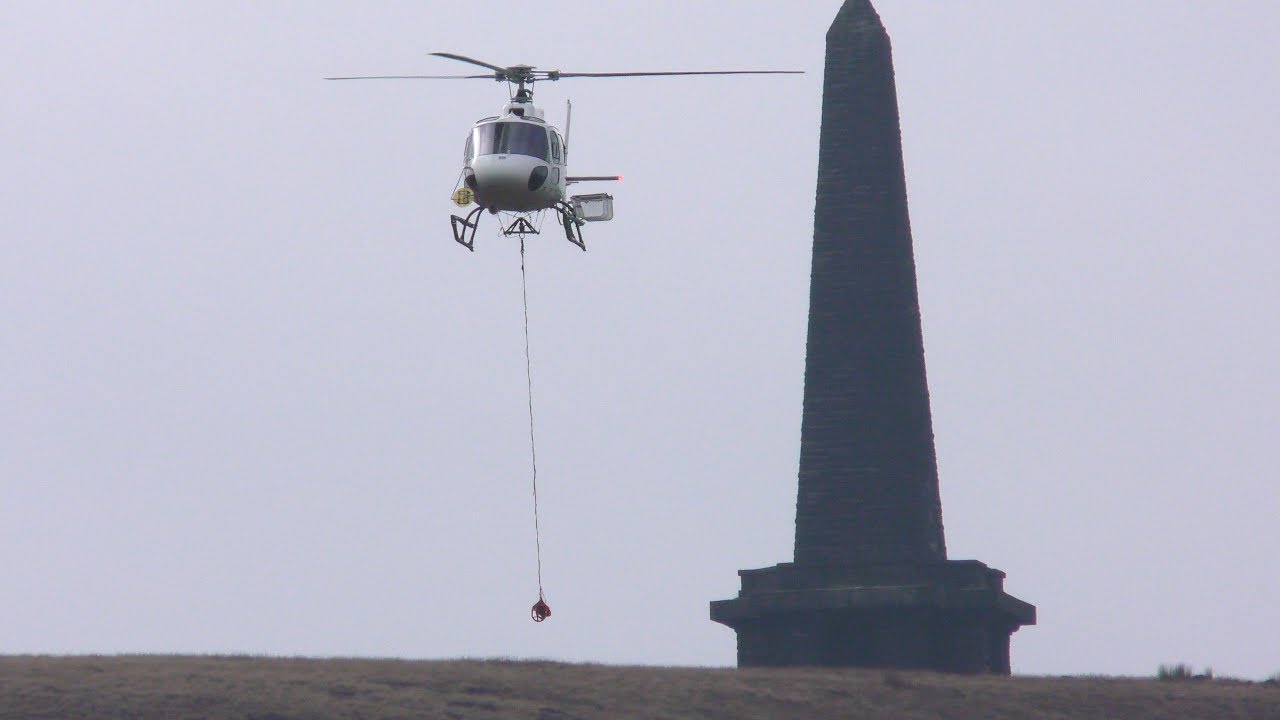Stoodley Pike stone pathway airlift & replacement
