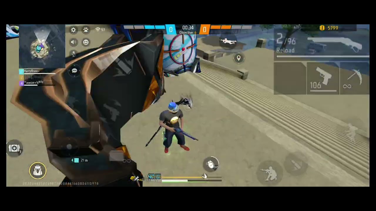 Free fire monster level headshot 😯😯😯