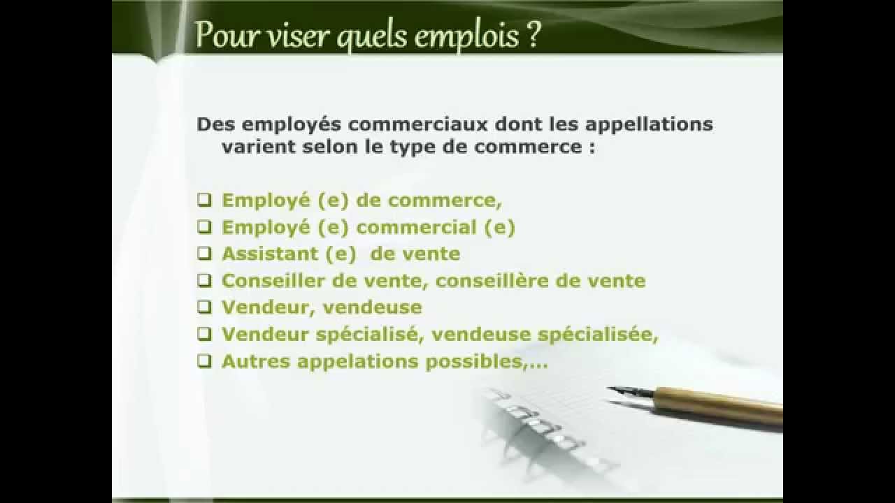 diaporama bac pro commerce magistere