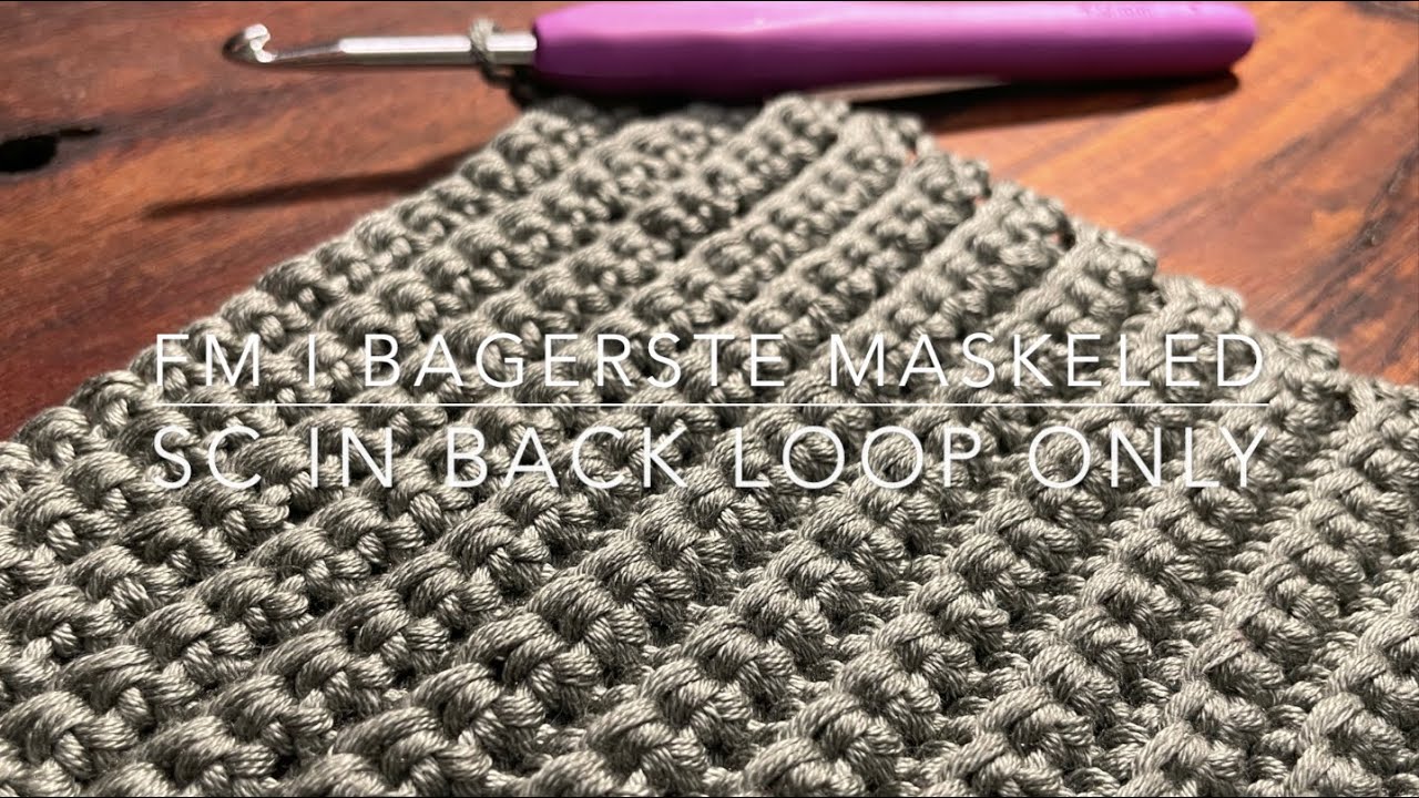 Mastering Ribbing: Back Loop Single Crochet Tutorial 🧶  Lær at Hækle Elastiske Ribmønstre 🧶  fm bml