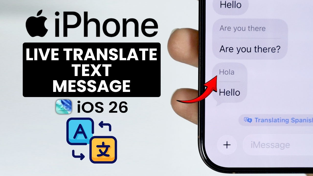 iOS 26 - Use Live Translation on Messages on iPhone