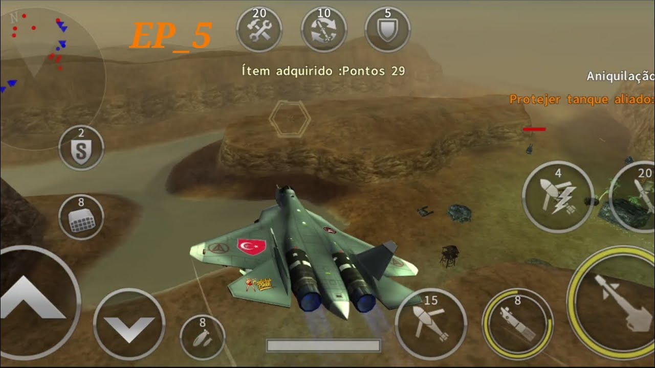Gunship battle 3D #5 T-50 equipado com arma laser 