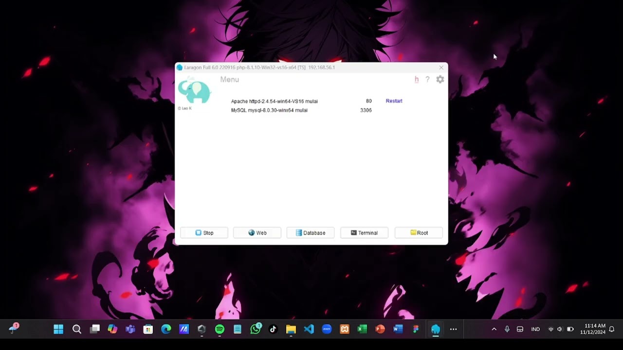 membuat project laravel di laragon