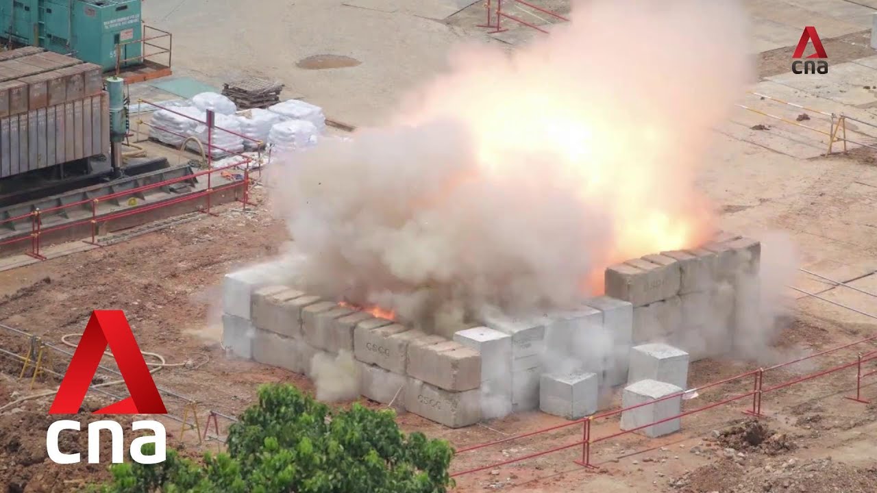SAF bomb disposal team carries out controlled detonation of WWII relic