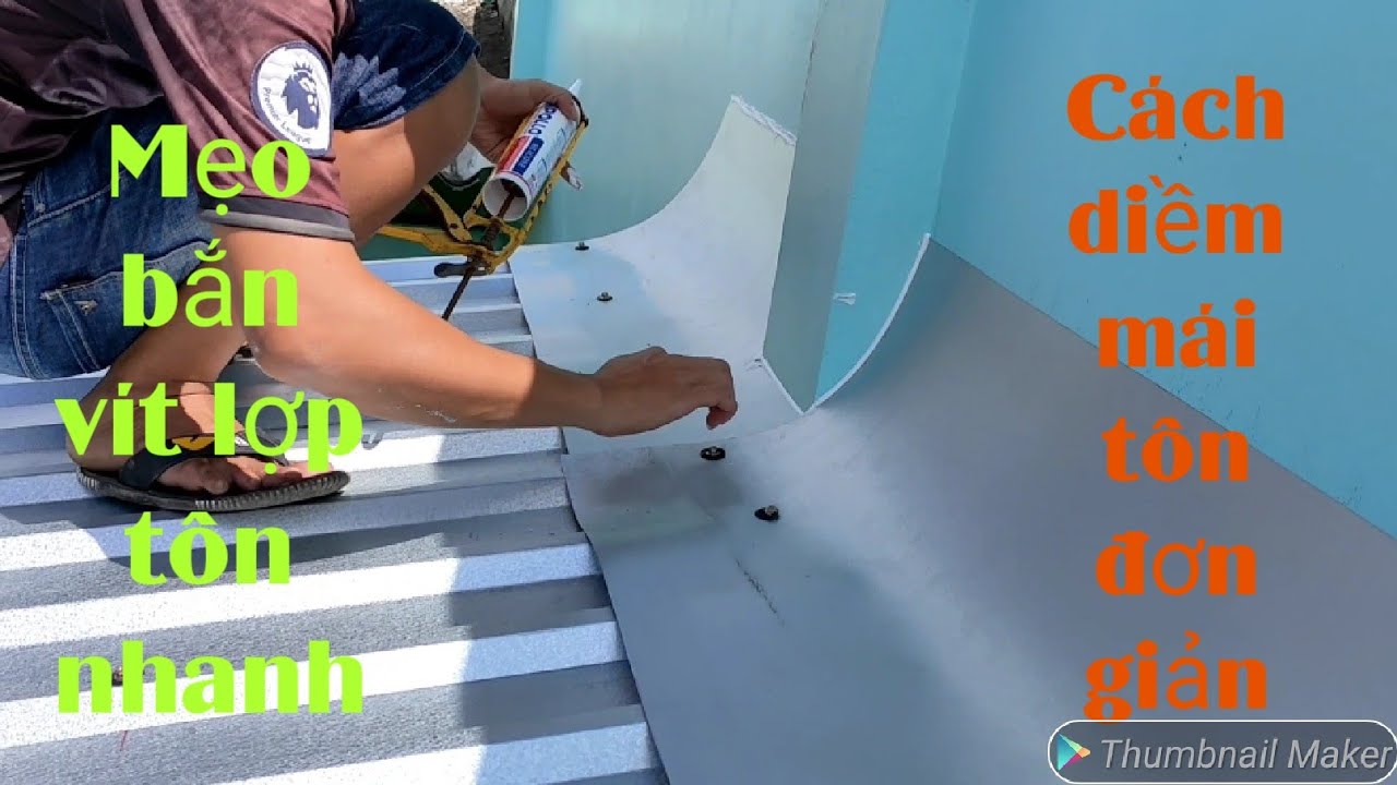 Cách bắn vít lợp tôn nhanh và diềm mái tôn cực đơn giản cho ae mới vào nghề.