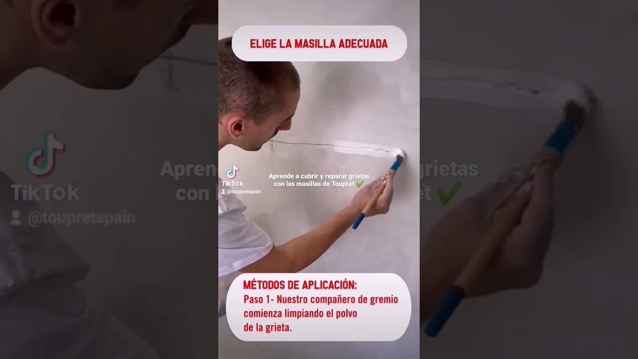 Aprende a cubrir y reparar grietas con las masillas de Toupret ✔️
