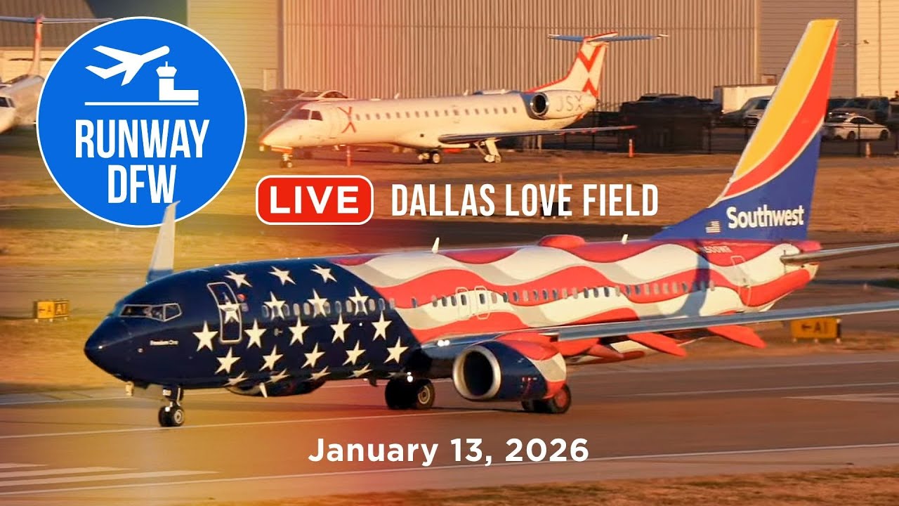 LIVE 🔴 Dallas Love Field plane spotting ❤️ January 13, 2026