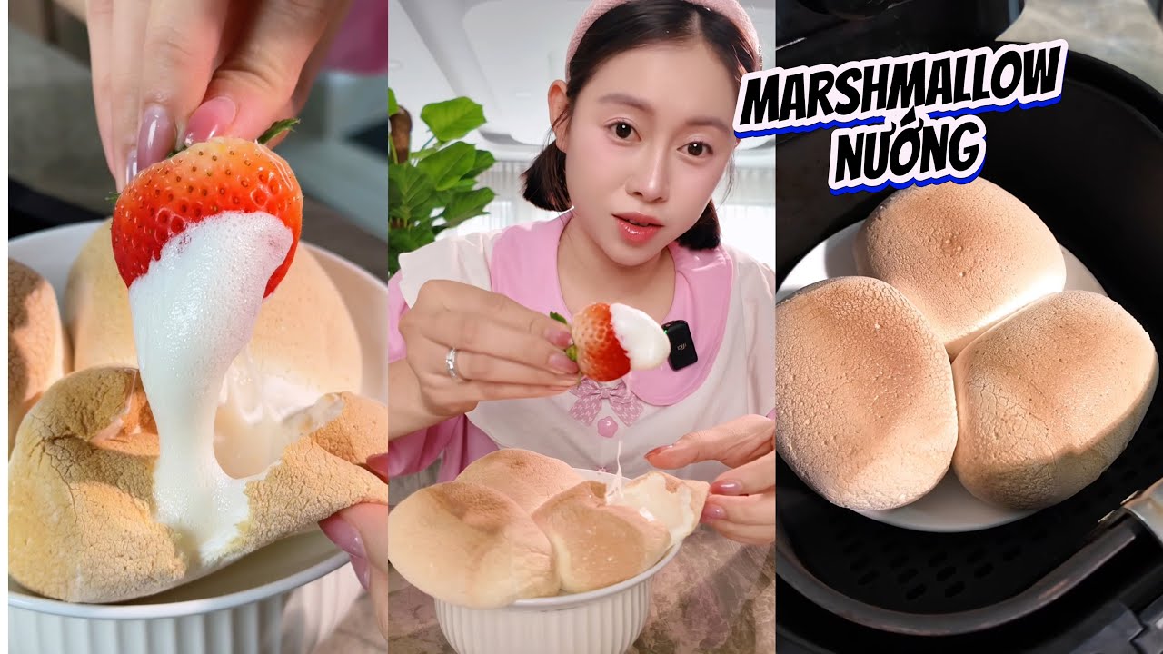 Kẹo Marshmallow Nướng Lên Giòn Rụm Luôn 