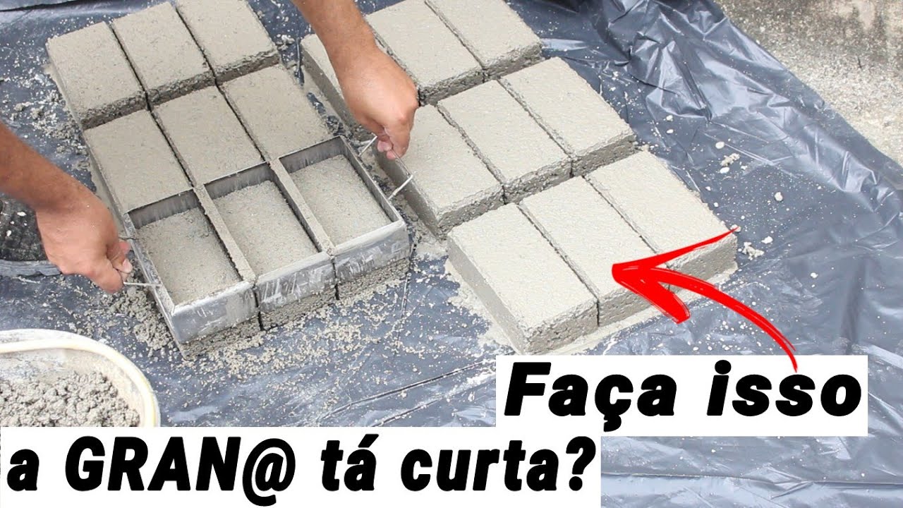 a GRAN@ está Curta? Veja como fabricar PAVER, BLOQUETE, tijolos pra calçada Passo a passo