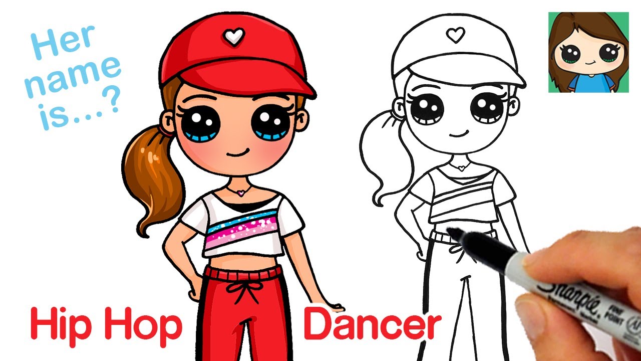 How to Draw a Hip Hop Dancer 🎶 Cute Girl
