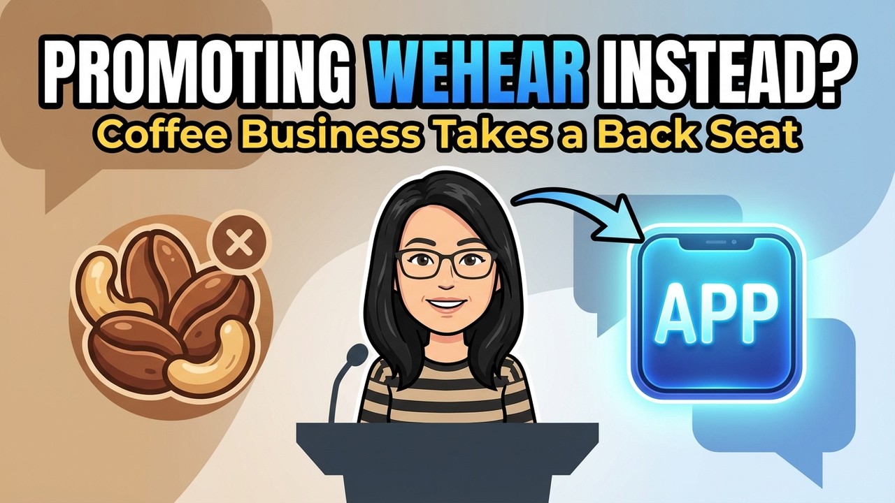 Hoàng Duy Hùng quảng cáo WEHEAR giùm Mẹ Nấm thay vì bán cafe hạt điều