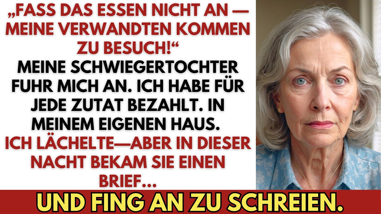 „Fass Das Essen Nicht An—Meine Verwandten Kommen!“ Meine Schwiegertochter Fuhr Mich Zu Hause An