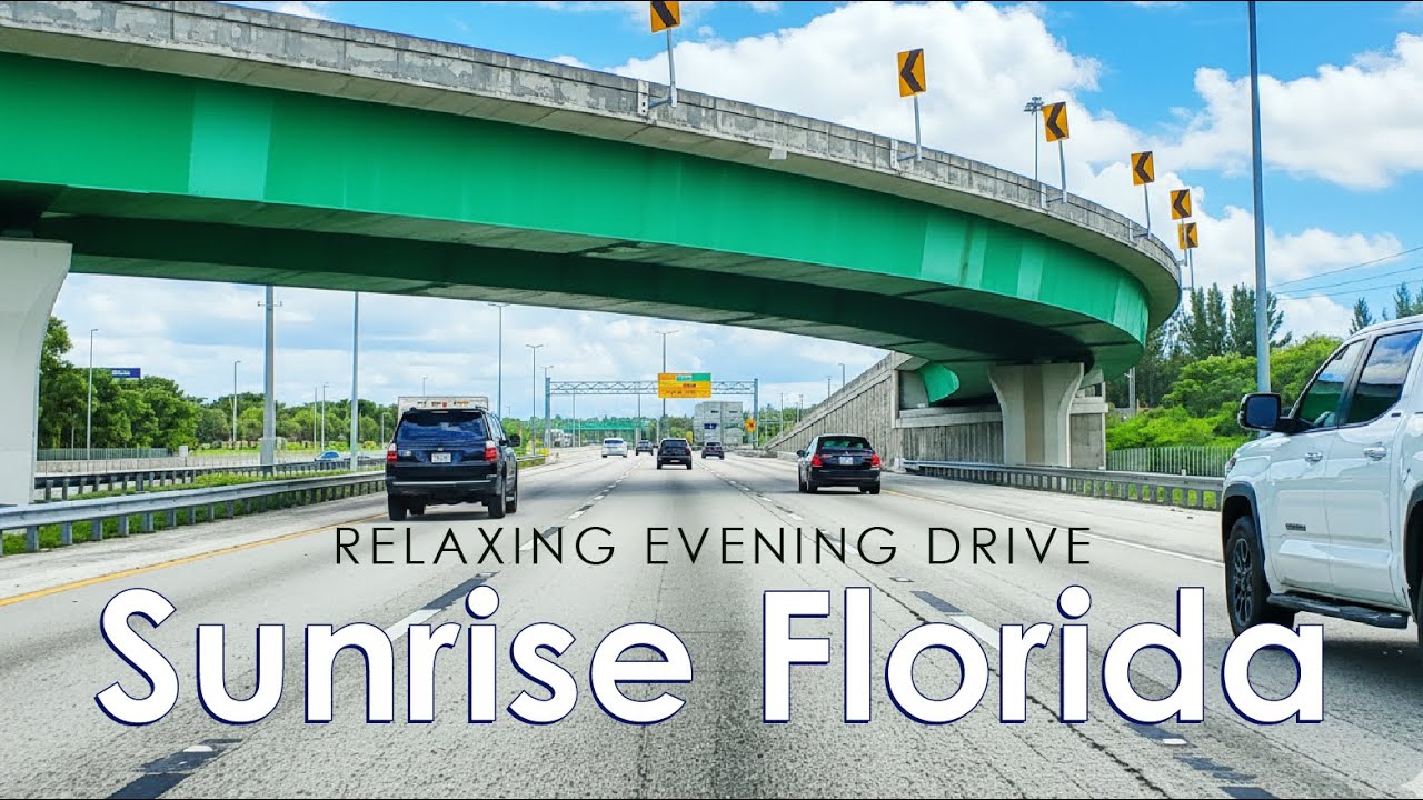 Relaxing Evening Drive Around Sunrise Florida