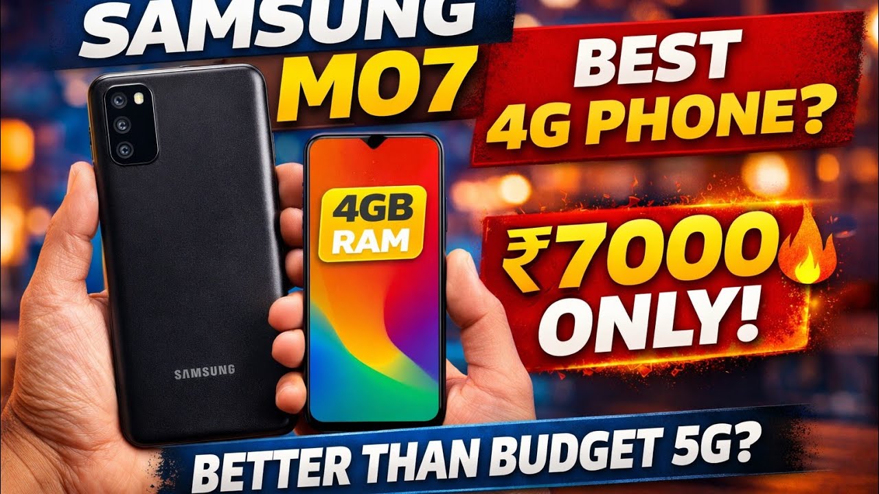 Samsung M07 Unboxing 🔥 Best 4G Phone Under ₹7000 | Better Performance Than Budget 5G?