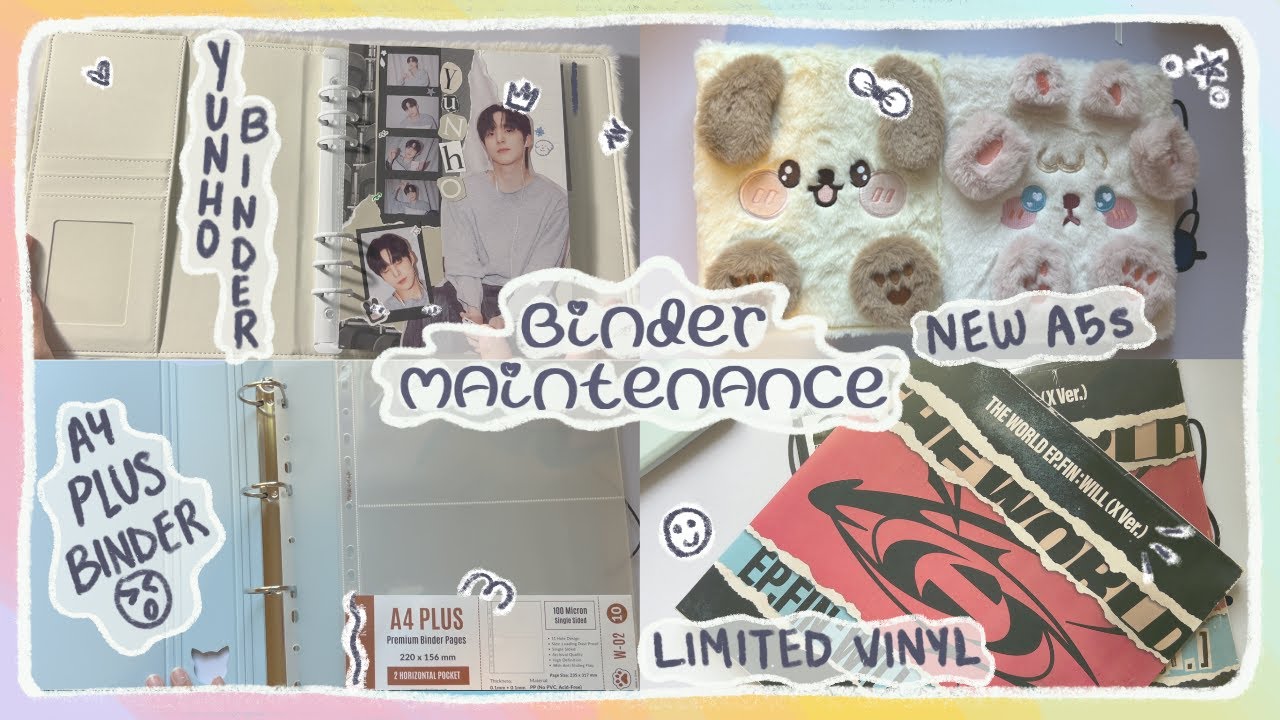 bindering 4 | setting up new binders, ateez record store day unboxing...