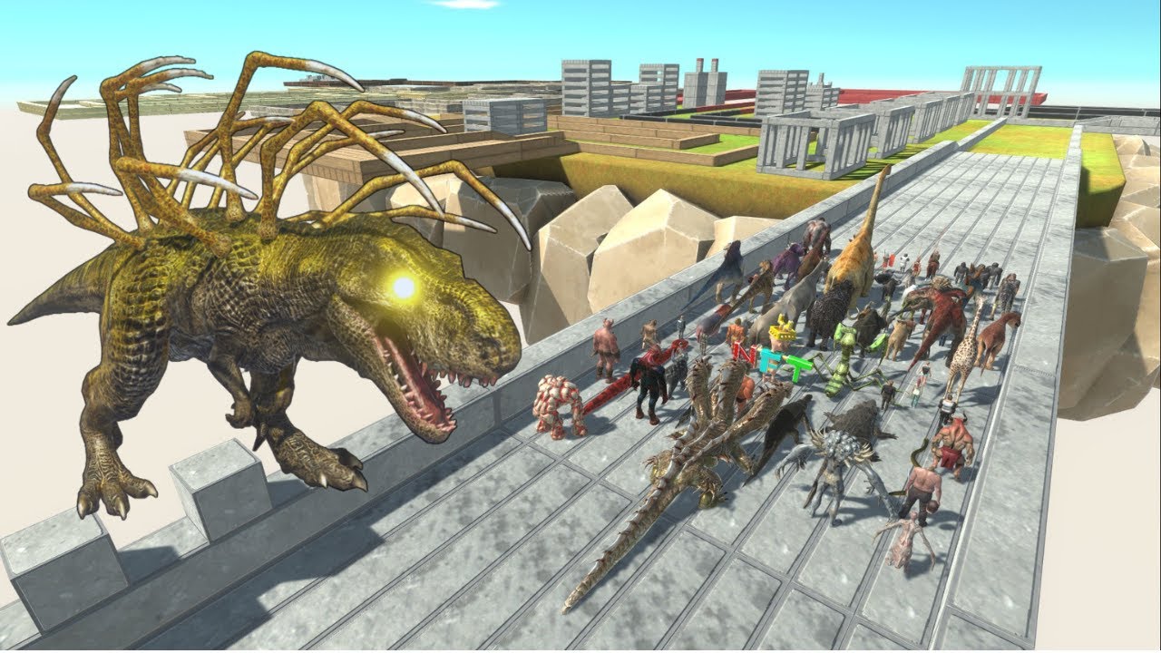 LAST SURVIVOR - Escape from ALIEN T-REX - Animal Revolt Battle Simulator