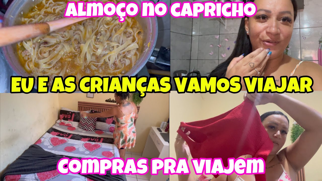 EU E AS CRIANÇAS VAMOS VIAJAR🥰COMPRAS PRA VIAJEM || ALMOÇO NO CAPRICHO || ROTINA