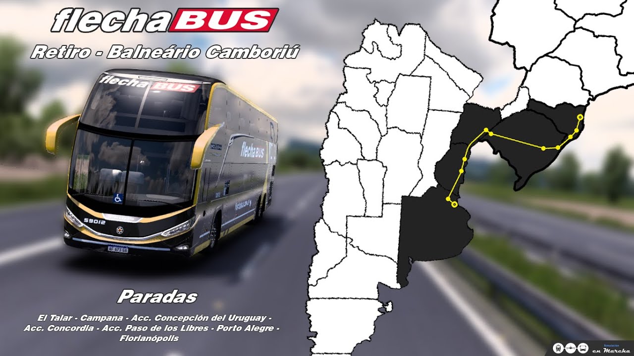 RETIRO - BALNEÁRIO CAMBORIÚ | Servicio Completo Flecha Bus | Simulación en Marcha