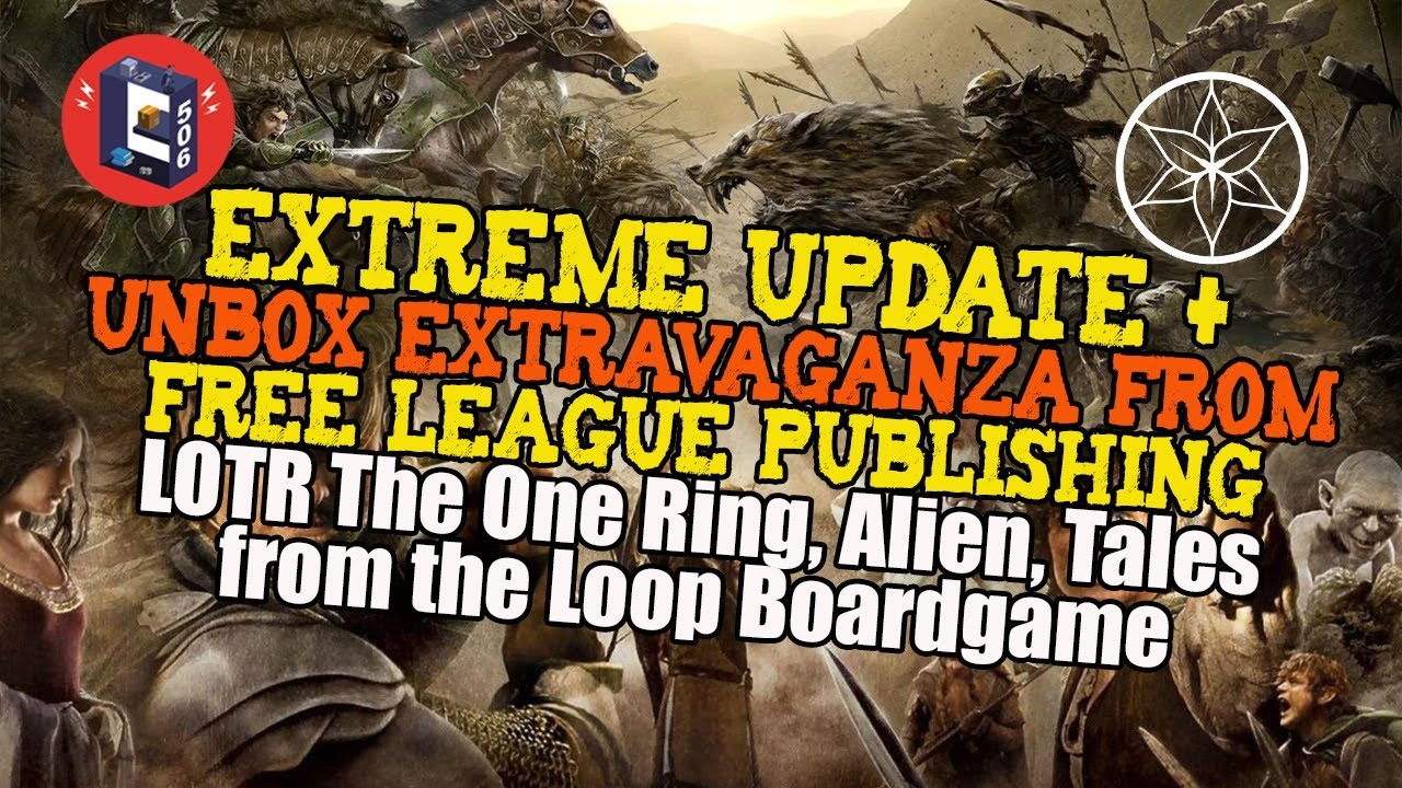 MEGA UNBOXING WITH FREE LEAGUE PUBLISHING: LOTR THE ONE RING, ALIEN, TALES FROM THE LOOP BOARDGAME