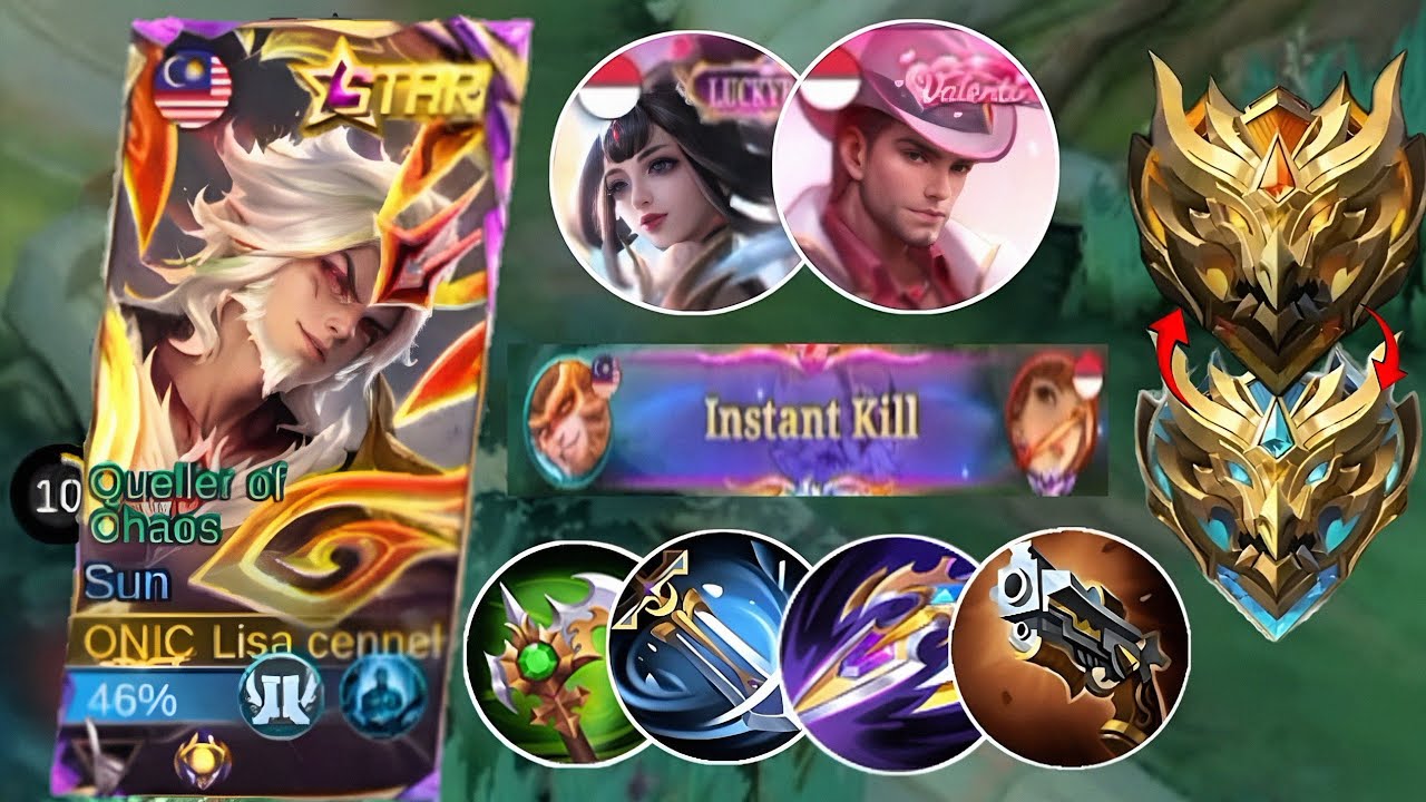 CARA MENGHADAPI GUINEVERE DI EXP LANE TERBARU❗BUILD TERSAKIT SUN | GAMEPLAY SUN TERBARU | MLBB