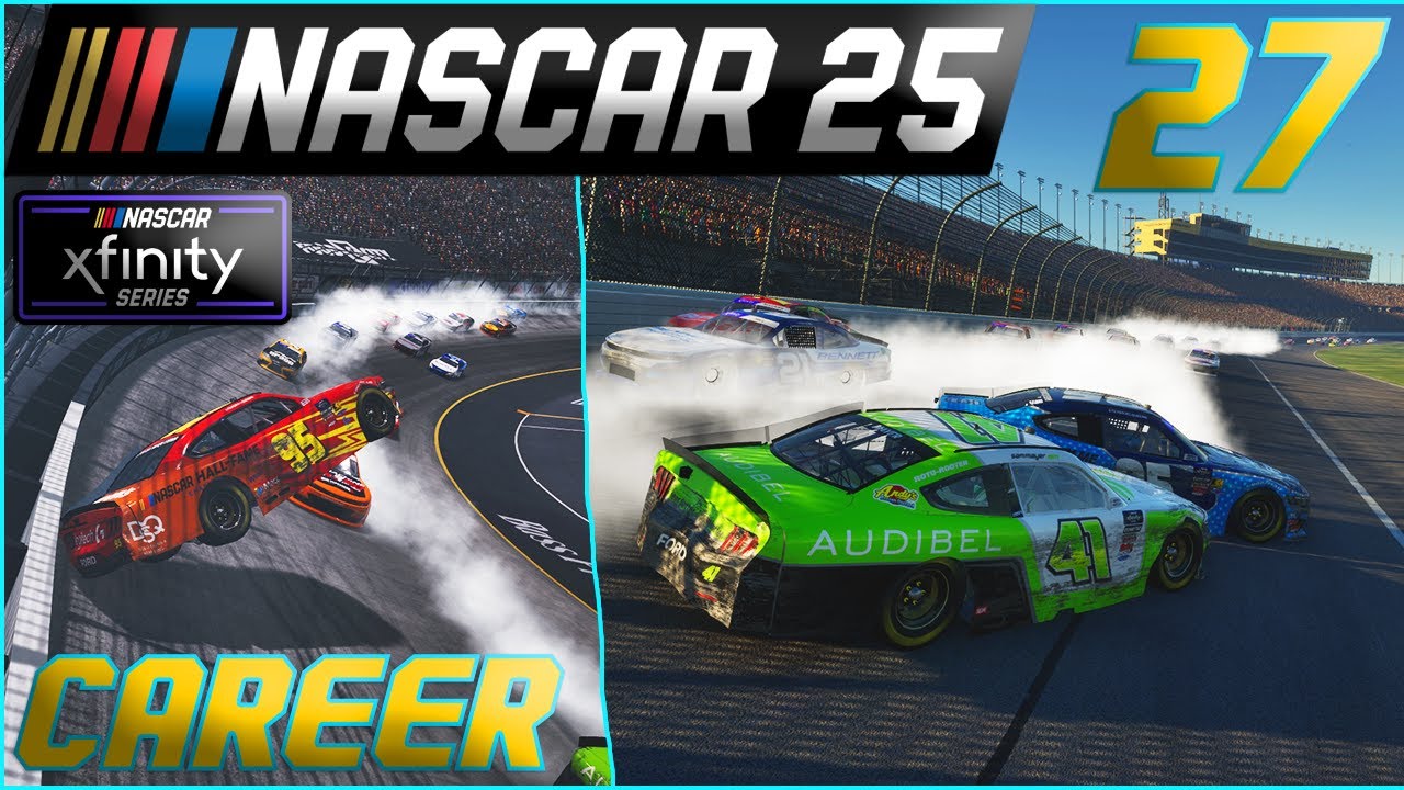 Захватывающие финиши в Бристоле и Канзасе!! - NASCAR '25, режим карьеры, 3 сезон, 5 серия.