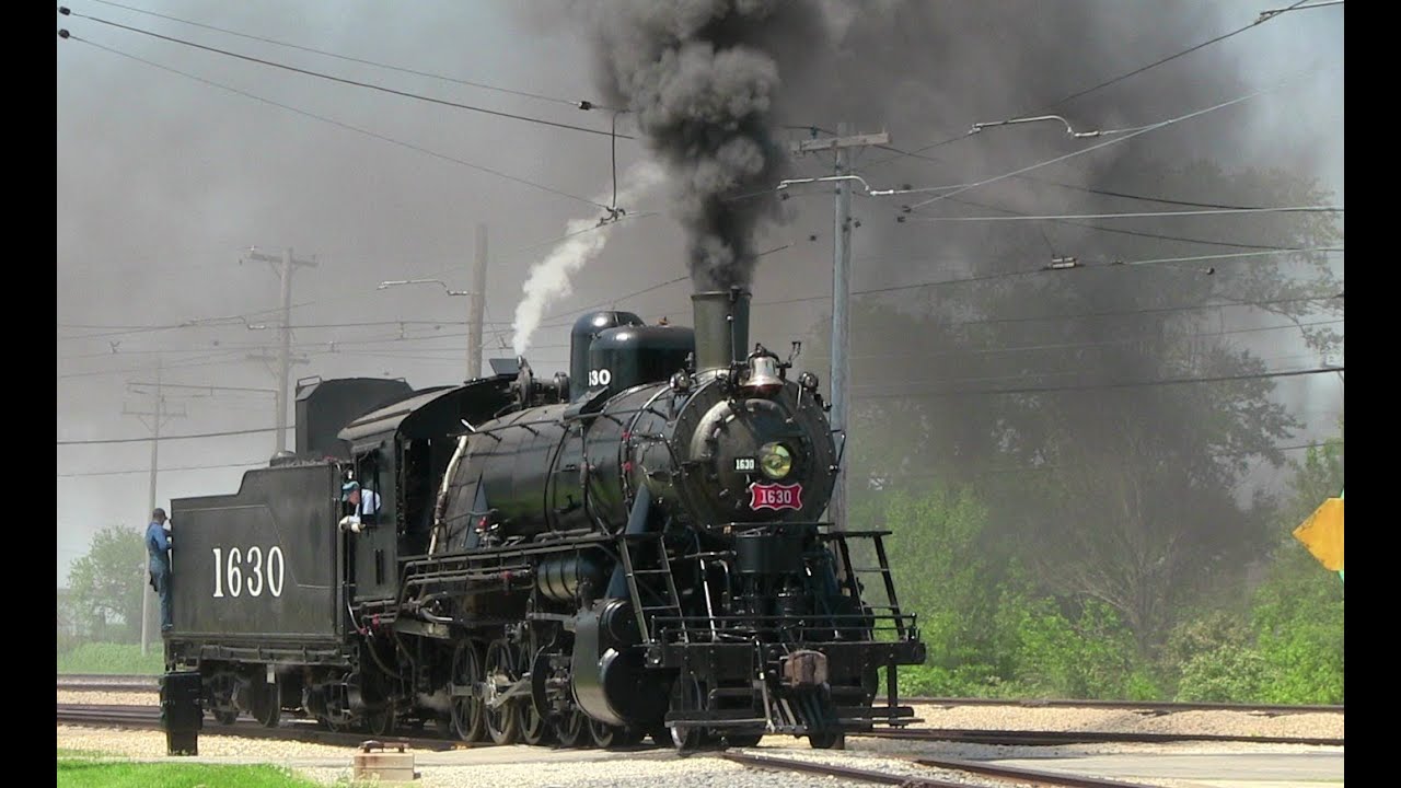 Illinois Railroad Museum: Frisco 1630's Return To Steam 1080p