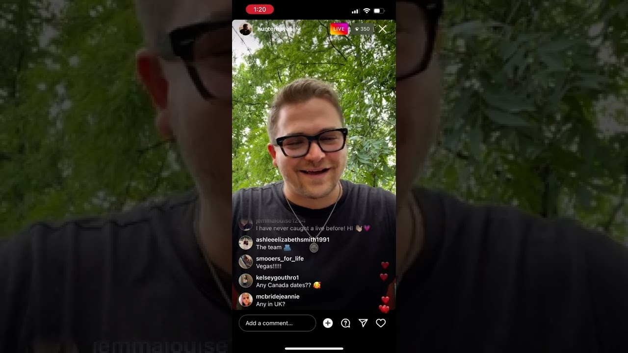 Hunter Hayes Instagram Live 8/26/22