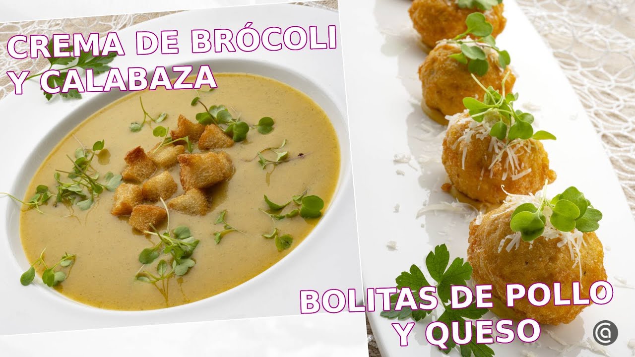 Crema de brócoli y calabaza - Bolitas de pollo y queso // Cocina Abierta de Karlos Arguiñano