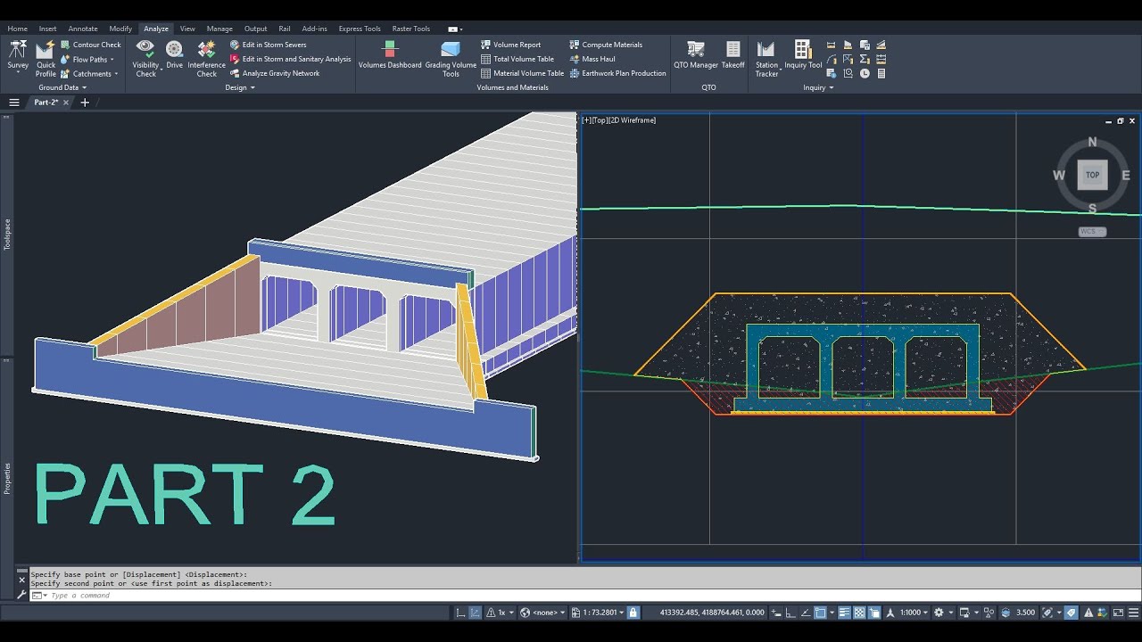 Autocad Civil 3D - Multi Cell Box Culvert and Backfill -Çok Gözlü Kutu Menfez ve Geri Dolgu - Part 2