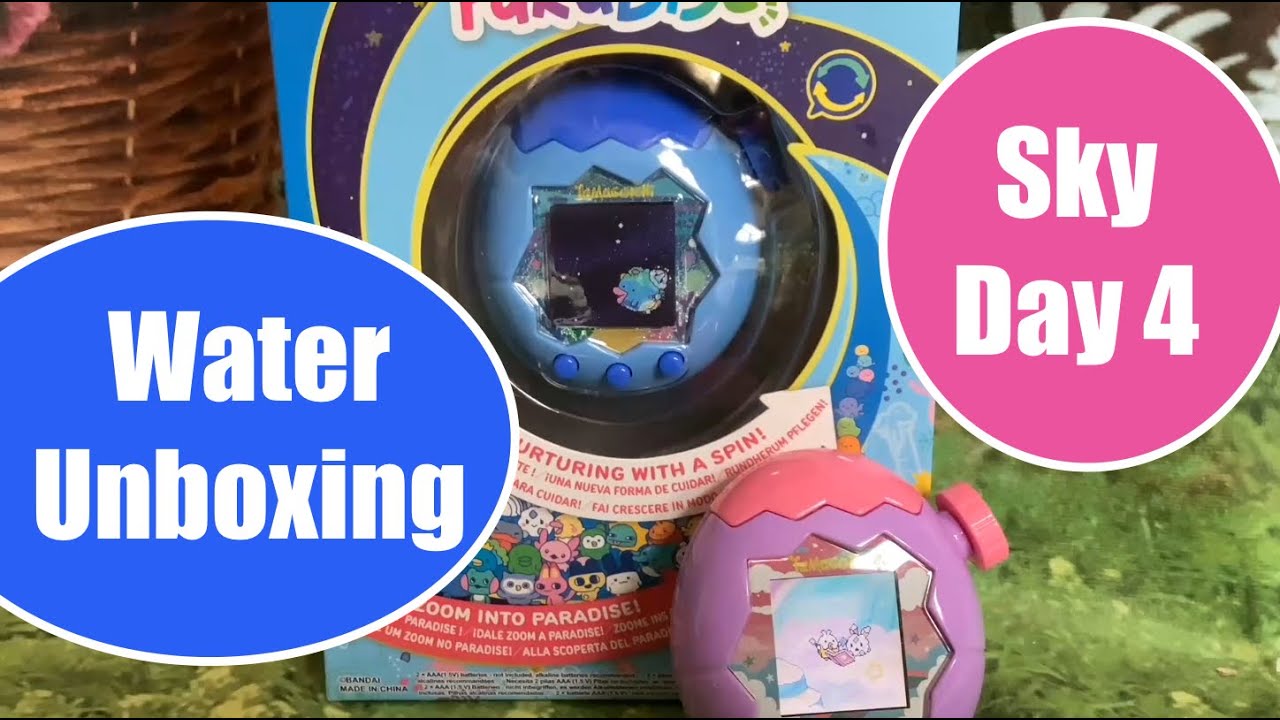 Unboxing Tamagotchi Paradise Water & Day 4 of Sky #tamagotchi #gameplay