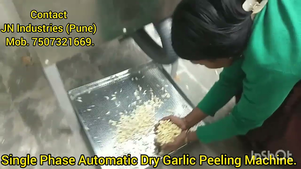 Single Phase Automatic Dry Garlic Peeling Machine /Dry Garlic Peeling Machine /JN Industries/Pune