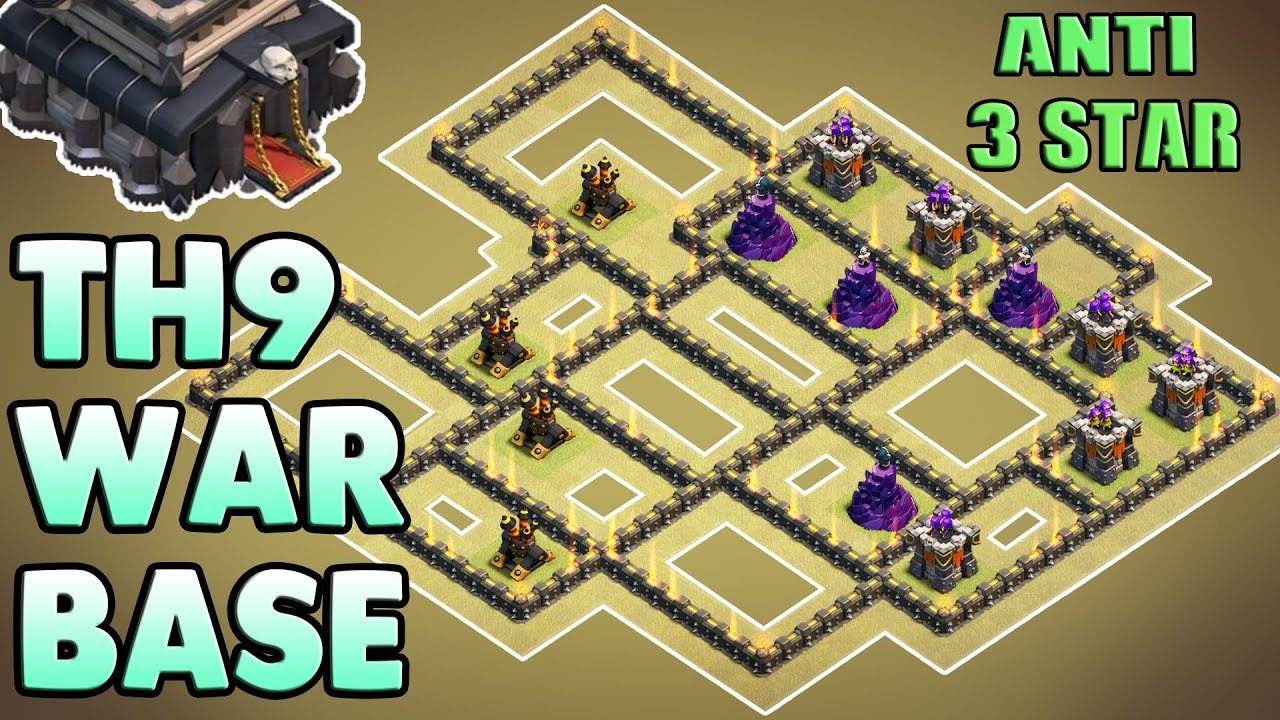 Town Hall 9 ( TH9 ) War Base 2017 | ANTI 3 STAR / ANTI EVERYTHING | With Replays | Clash Of Clans