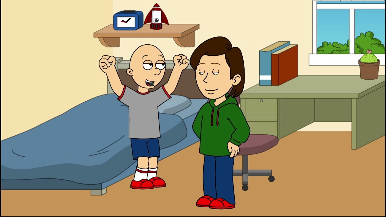 Classic Caillou hypnotizes his family and gets grounded