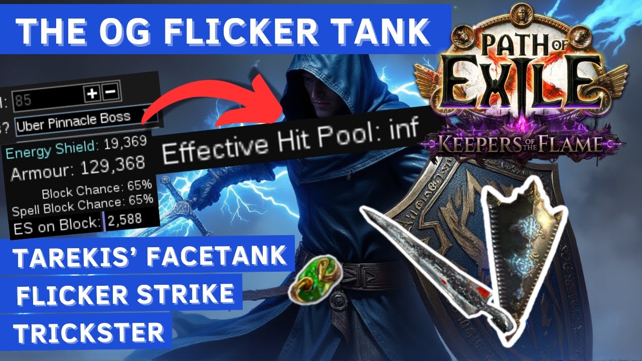 [PoE 3.27] Tarekis' Facetank Flicker Trickster - Immortal Flicker CI Aegis Block - Видеоруководст...