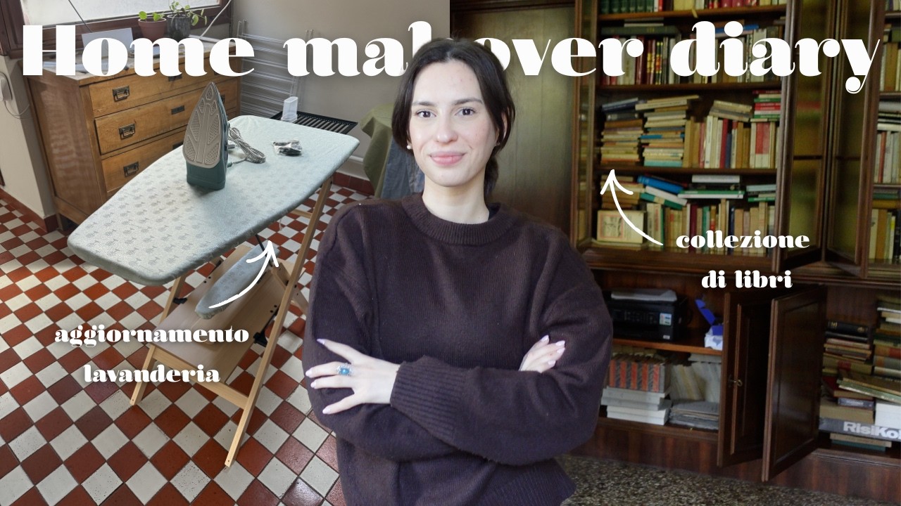 Decluttering libri, nuovo asse da stiro, riordino libreria | Home manovre vlog 🪴