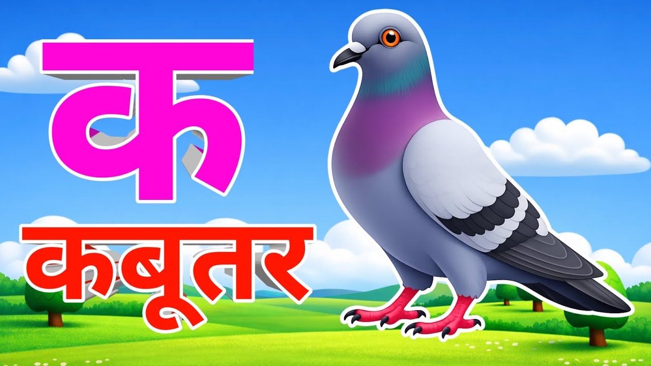 क कबूतर 🕊️ | Kids Learning Alphabet | 3D Cartoon Hindi | ABC Hindi Rhymes